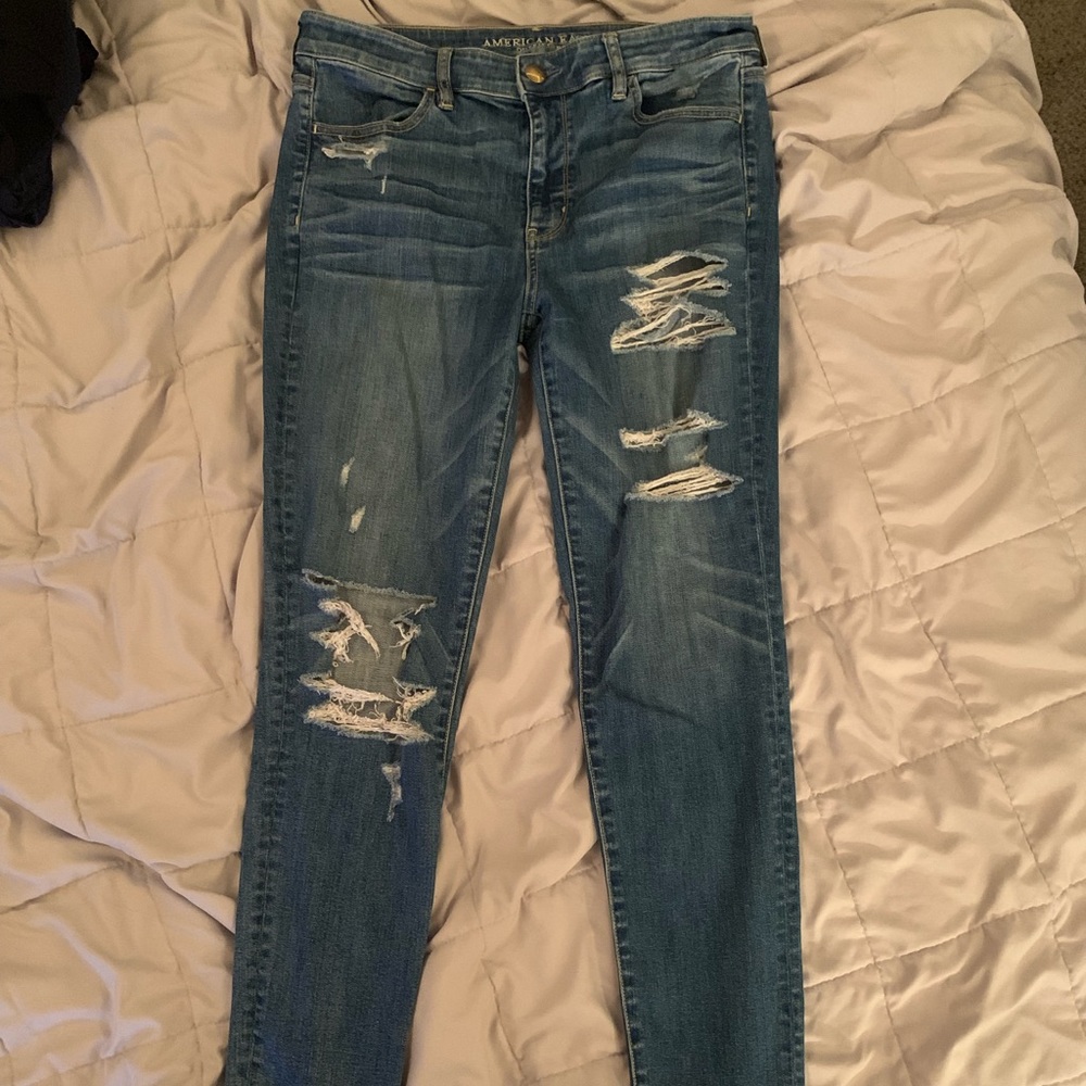 Distressed jeans